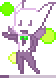 A jolly pixel creature